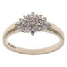9ct Yellow Gold 0.18ct Brilliant Cut Diamond Cluster Ring