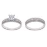 Silver Cubic Zirconia Set Of Two Fancy and Single Stone Ring By Icesia