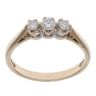 9ct Yellow Gold 0.25ct Brilliant Cut Diamond Trilogy Ring