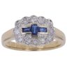 18ct Yellow Gold 0.35ct Diamond And Sapphire Cluster Ring