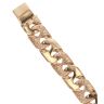 9ct Yellow Gold Patterned and Plain Fancy Bracelet 8.5"