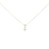 9ct Yellow Gold Diamond Solitaire Pendant and 16" Chain by Anya Belle