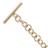9ct Yellow Gold Heart T Bar Belcher Bracelet 7"
