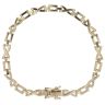 9ct Yellow Gold Crosses Bracelet 7"