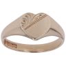 9ct Yellow Gold Plain Heart Signet Ring