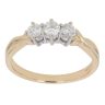 18ct Yellow Gold 0.50ct Brilliant Cut Diamond Trilogy Ring