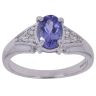 18ct White Gold 0.07ct Diamond and Tanzanite Ring