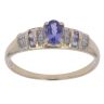 9ct Yellow Gold 0.05ct Diamond and Tanzanite Ring