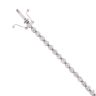 14ct White Gold 2.25ct Brilliant Cut Diamond Tennis Bracelet 6.5"
