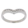 9ct White Gold 0.25ct Brilliant Cut Diamond Wishbone Ring