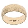 9ct Yellow Gold Patterned Wedding Band 6mm