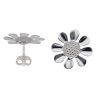 Silver Daisy Stud Earrings