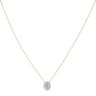 18ct Yellow Gold 0.10ct Diamond and Moissanite Cluster Pendant and Chain 18"