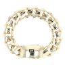 14ct Yellow Gold Monaco Curb Classic Plain Lock Bracelet 8.5"