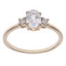 9ct Yellow Gold Cubic Zirconia Three Stone Ring