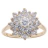 9ct Yellow Gold Cubic Zirconia Cluster Ring