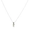 9ct Yellow and White Gold Cubic Zirconia Pendant and Chain 18"