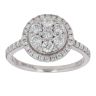 18ct White Gold 1.00ct Brilliant Cut Diamond Cluster Ring