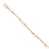 18ct Yellow and White Gold Twist Bar Bracelet 7.5"