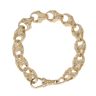 9ct Yellow Gold Patterned Acorn Bracelet 6"