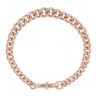 9ct Rose Gold Curb Bracelet 7.5"