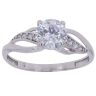 9ct White Gold Cubic Zirconia Single Stone Ring