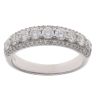 9ct White Gold 1.05ct Brilliant Cut Diamond Three Row Fancy Ring
