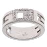 Gucci 18ct White Gold 0.15ct Brilliant Cut Diamond G Logo Ring