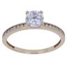 9ct Yellow Gold Cubic Zirconia Solitaire Ring