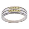 9ct White Gold Yellow Gemstone Fancy Ring