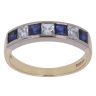 18ct Yellow Gold 0.50ct French Cut Diamond and Sapphire Ring