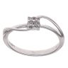 9ct White Gold 0.05ct Brilliant Cut Diamond Twist Cluster Ring