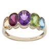 9ct Yellow Gold Multi Gemstone Five Stone Ring