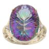 9ct Yellow Gold Mystic Topaz and Cubic Zirconia Ring