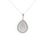 9ct White Gold 1.00ct Diamond Pendant And Chain 18"