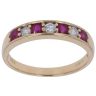 18ct Yellow Gold 0.20ct Brilliant Cut Diamond and Ruby Ring