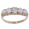 9ct Yellow Gold Cubic Zirconia Five Stone Ring