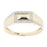 9ct Yellow Gold 0.05ct Diamond Signet Ring