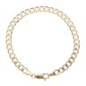 9ct Yellow Gold Plain Curb Bracelet 7.5"