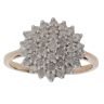 9ct Yellow Gold 1.00ct Brilliant Cut Diamond Cluster Ring