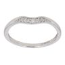9ct White Gold 0.05ct Diamond Wishbone Ring