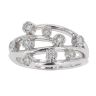 9ct Yellow Gold 0.25ct Diamond Nine Stone Crossover Ring by Anya Belle