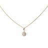 14ct Yellow Gold Pink Gemstone Star Pendant and Chain