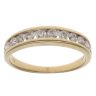 18ct Yellow Gold 0.50ct Brilliant Cut Diamond Half Eternity Ring