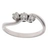 18ct White Gold 0.33ct Brilliant Cut Diamond Trilogy Ring