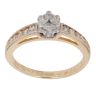 18ct Yellow Gold 0.40ct Marquise and Brilliant Cut Diamond Cluster Ring