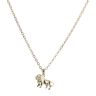 14ct Yellow Gold Lion Pendant and Belcher Chain 18"