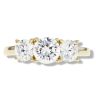 9ct Yellow Gold Trilogy Cubic Zirconia Ring