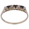 9ct Yellow Gold Sapphire and Cubic Zirconia Half Eternity Ring