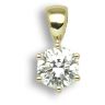 18ct Yellow Gold 0.50ct Six Claw Diamond Solitaire Pendant